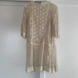 Ivory lace 4 Love and Liberty Johnny Was dress.